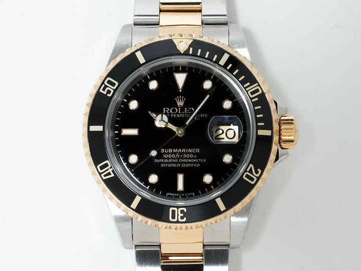 ロレックス サブマリーナー デイト Ref.16613LN ステンレススチール/イエローゴールド ブラック文字盤
