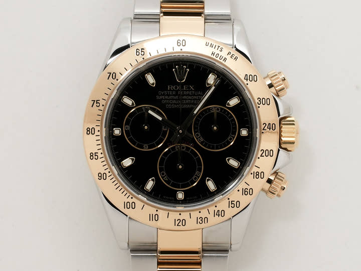 Rolex Daytona Ref. 116523 Stainless Steel/Yellow Gold Black Dial