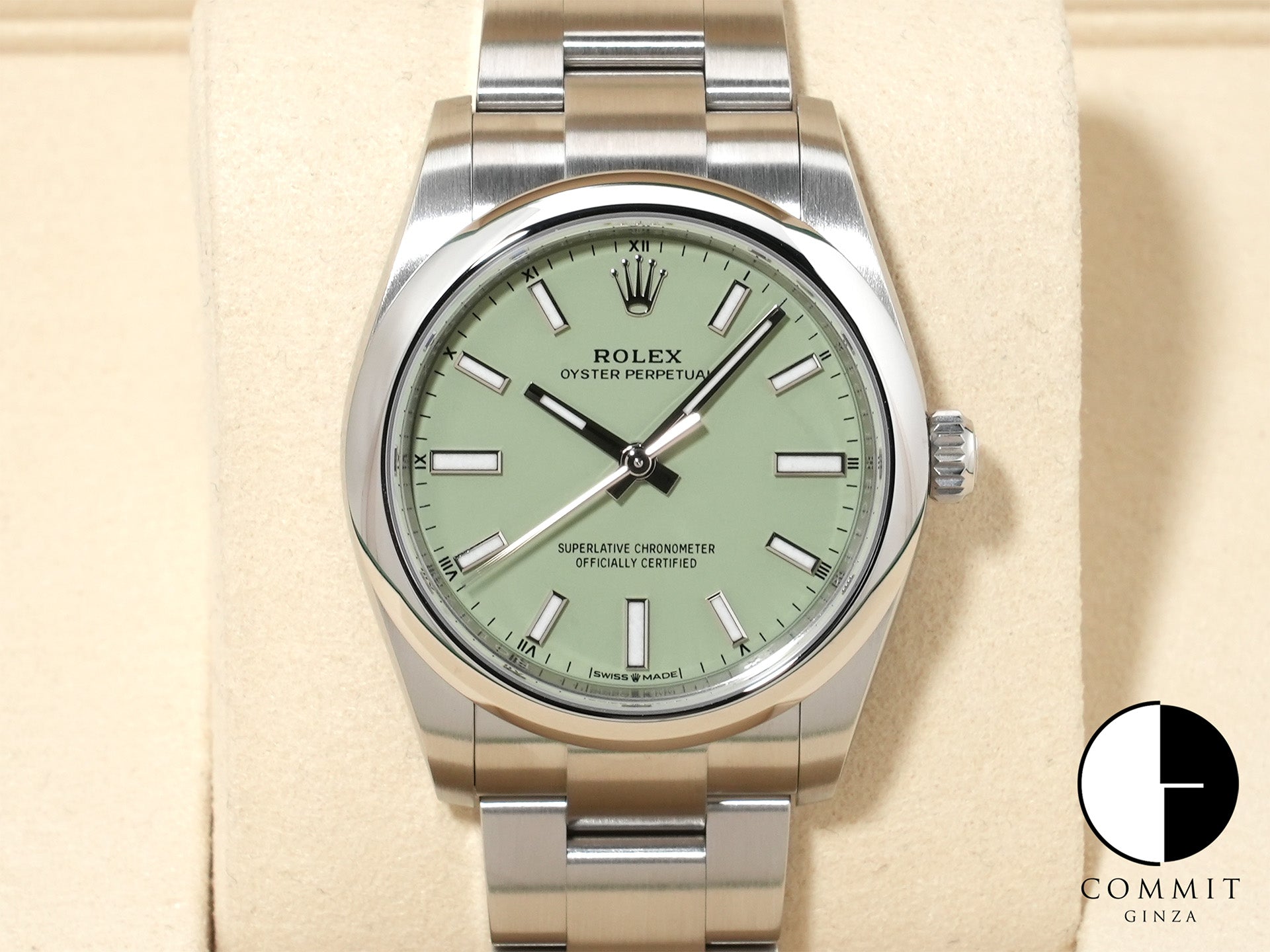 Rolex Oyster Perpetual 34 124200 Pistachio z2jxghg9 Unused