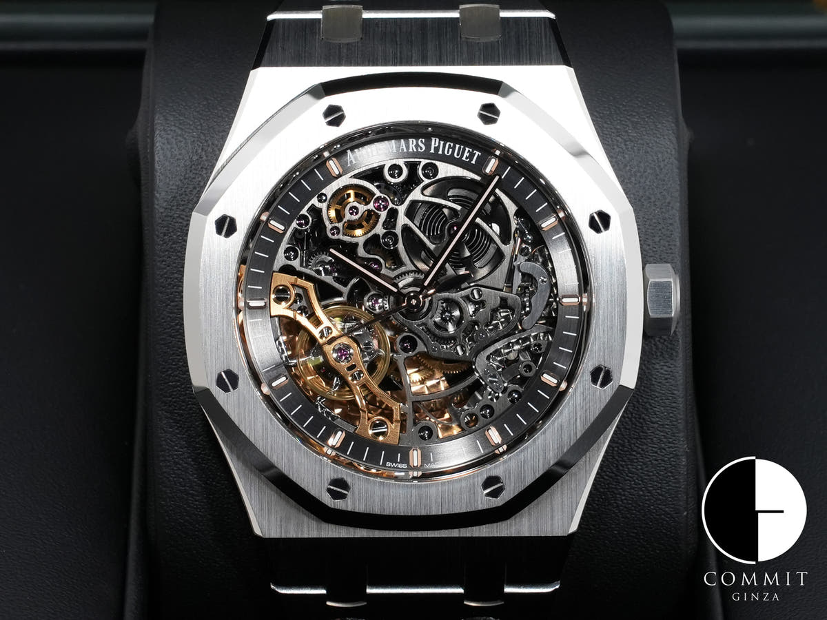 Audemars Piguet Royal Oak Double Balance Wheel Openwork Ref. 15407ST.OO.1220ST.01 Stainless Steel Skeleton Dial