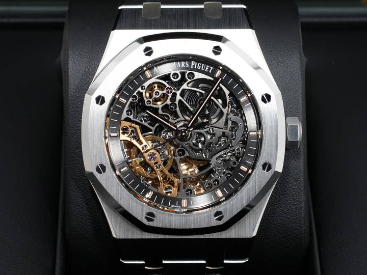 Audemars Piguet Royal Oak Double Balance Wheel Openwork Ref. 15407ST.OO.1220ST.01 Stainless Steel Skeleton Dial