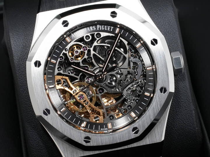 Audemars Piguet Royal Oak Double Balance Wheel Openwork Ref. 15407ST.OO.1220ST.01 Stainless Steel Skeleton Dial