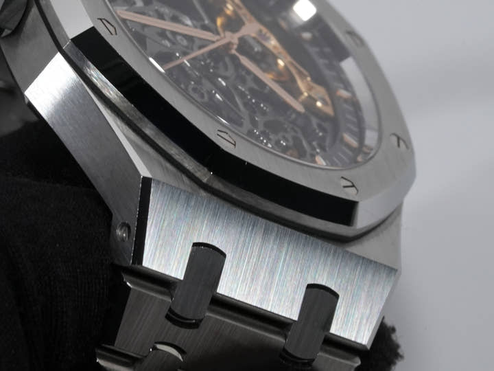 Audemars Piguet Royal Oak Double Balance Wheel Openwork Ref. 15407ST.OO.1220ST.01 Stainless Steel Skeleton Dial