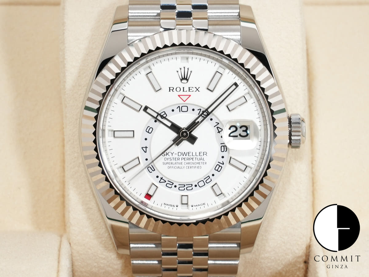ロレックス スカイドゥエラー Ref.336934 ステンレススチール/ホワイトゴールド ホワイト文字盤 ジュビリーブレスレット