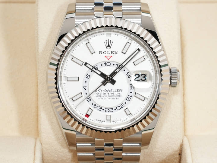 ロレックス スカイドゥエラー Ref.336934 ステンレススチール/ホワイトゴールド ホワイト文字盤 ジュビリーブレスレット