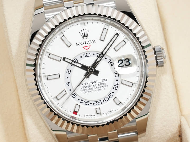 ロレックス スカイドゥエラー Ref.336934 ステンレススチール/ホワイトゴールド ホワイト文字盤 ジュビリーブレスレット