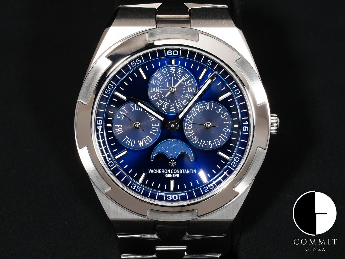 ヴァシュロンコンスタンタン オーヴァーシーズ エクストラフラット パーペチュアルカレンダー Ref.4300V/120G-B945 18KWG ブルー文字盤 美品 7ct64dcg