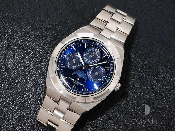 ヴァシュロンコンスタンタン オーヴァーシーズ エクストラフラット パーペチュアルカレンダー Ref.4300V/120G-B945 18KWG ブルー文字盤 美品 7ct64dcg