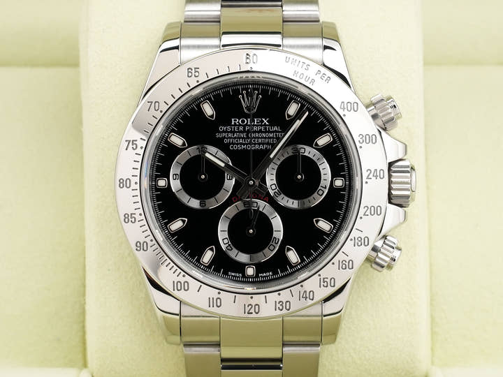 ロレックス デイトナ Ref.116520 ステンレススチール ブラック文字盤 美中古 femu3rj2