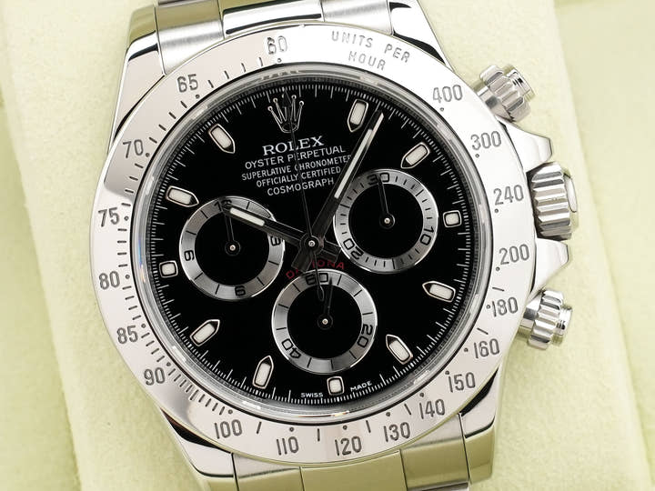 ロレックス デイトナ Ref.116520 ステンレススチール ブラック文字盤 美中古 femu3rj2