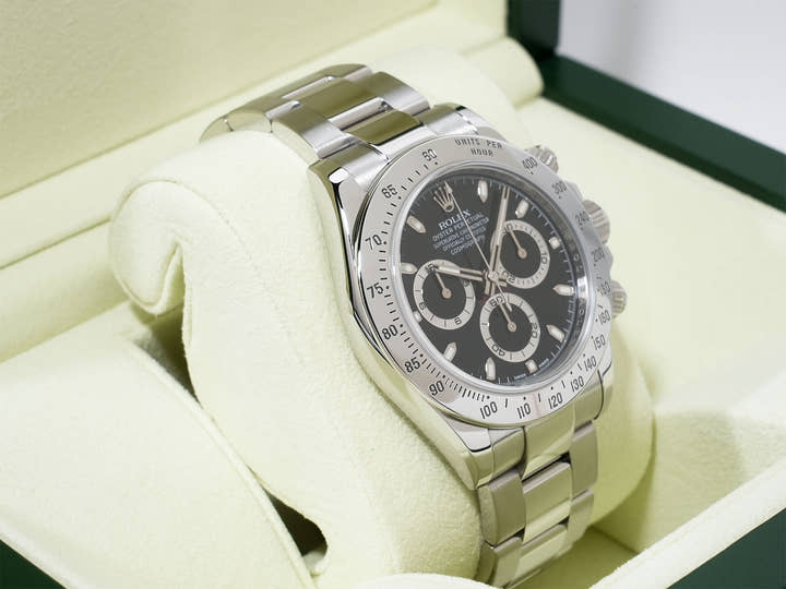 ロレックス デイトナ Ref.116520 ステンレススチール ブラック文字盤 美中古 femu3rj2