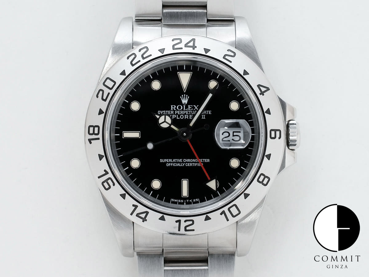 ロレックス エクスプローラーII Ref.16570 ステンレススチール ブラック文字盤