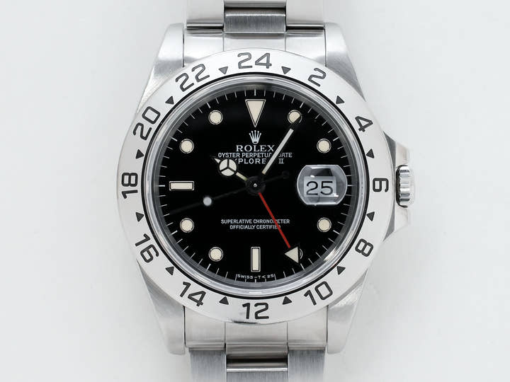 ロレックス エクスプローラーII Ref.16570 ステンレススチール ブラック文字盤