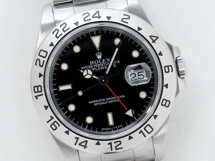 ロレックス エクスプローラーII Ref.16570 ステンレススチール ブラック文字盤