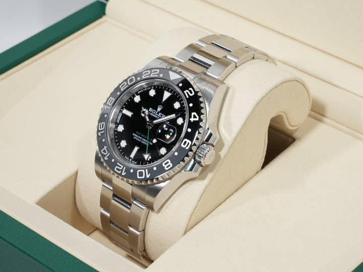 Rolex GMT-Master II Ref. 126710GRNR Stainless Steel Black Dial Oyster Bracelet