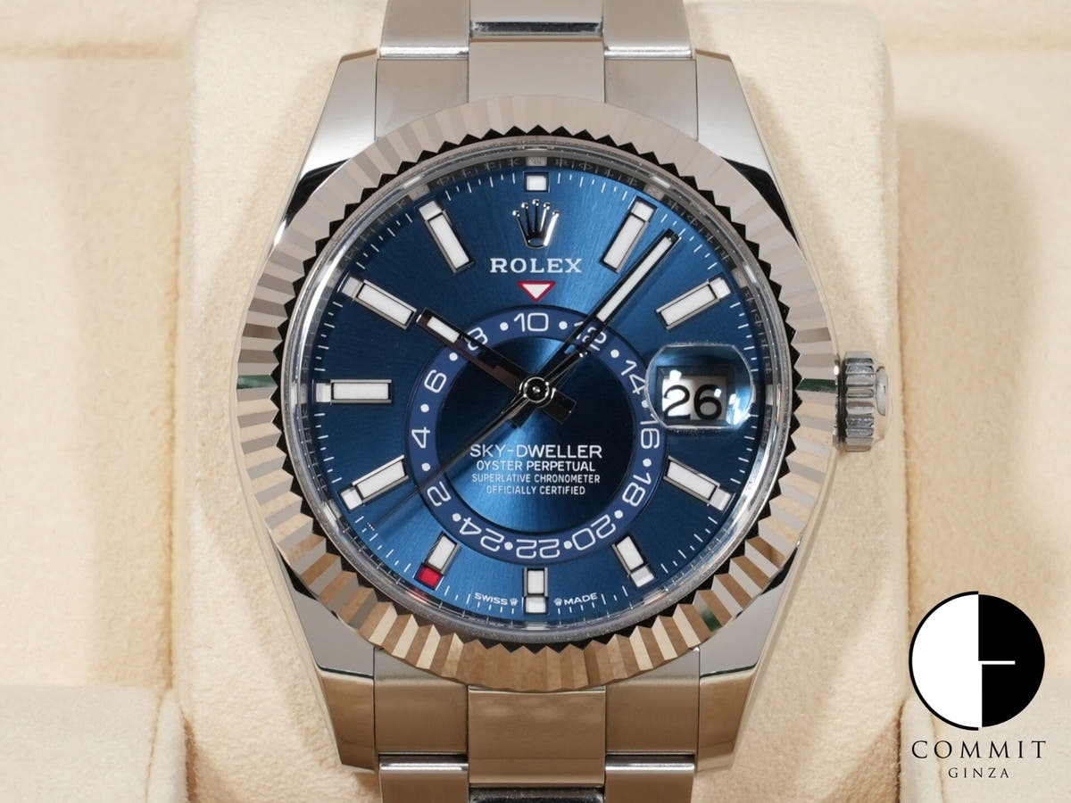 ロレックス スカイドゥエラー Ref.336934 ステンレススチール/ホワイトゴールド ブルー文字盤 オイスターブレスレット