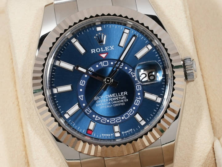 ロレックス スカイドゥエラー Ref.336934 ステンレススチール/ホワイトゴールド ブルー文字盤 オイスターブレスレット