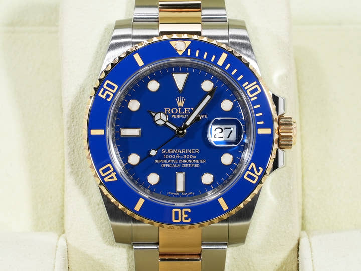 ロレックス サブマリーナー デイト Ref.116613LB ステンレススチール/イエローゴールド ブルー文字盤