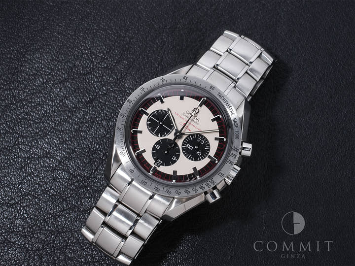 オメガ スピードマスター シューマッハ レジェンド Ref.3853.32 SS アイボリー×ブラック文字盤 中古 ovicbsgu