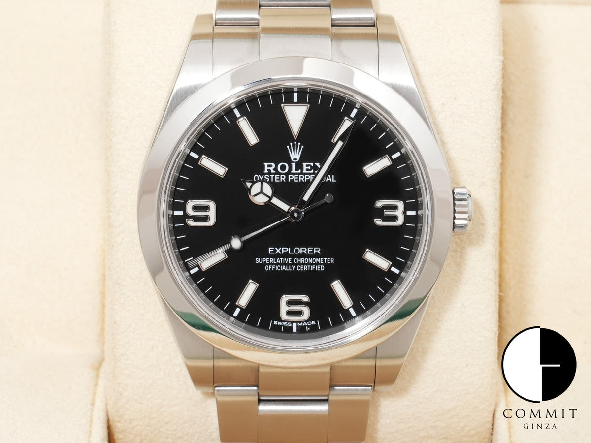 ロレックス エクスプローラーI Ref.214270 ステンレススチール ブラック文字盤