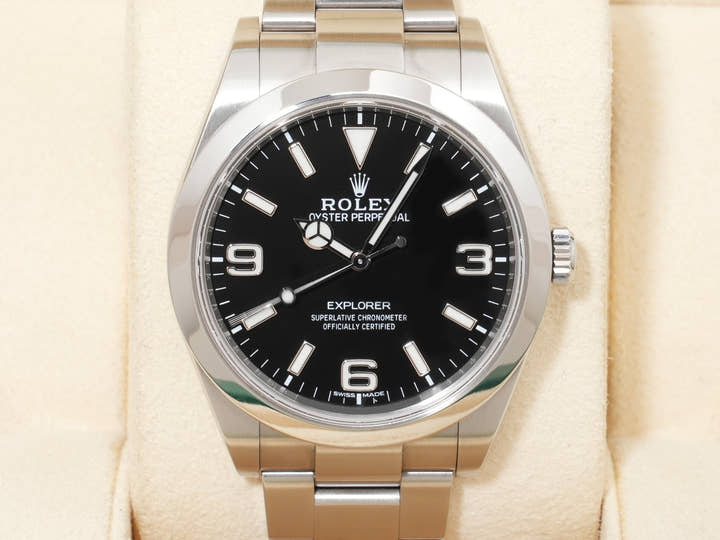 ロレックス エクスプローラーI Ref.214270 ステンレススチール ブラック文字盤