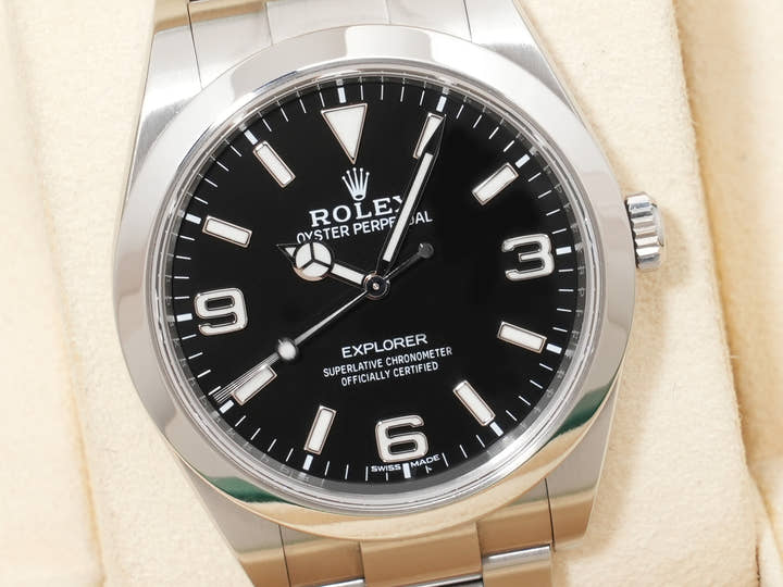 ロレックス エクスプローラーI Ref.214270 ステンレススチール ブラック文字盤