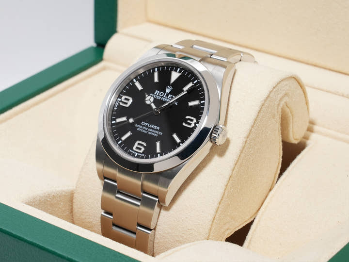 ロレックス エクスプローラーI Ref.214270 ステンレススチール ブラック文字盤