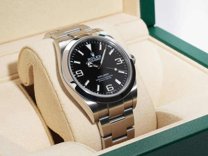ロレックス エクスプローラーI Ref.214270 ステンレススチール ブラック文字盤