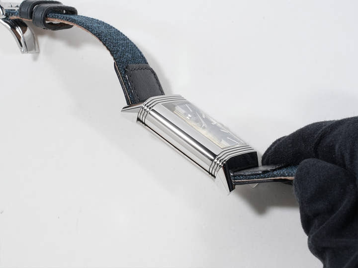 Jaeger-LeCoultre Reverso Tribute Chronograph Ref.Q389848J SS Blue-gray x skeleton dial Good condition 7732rxag