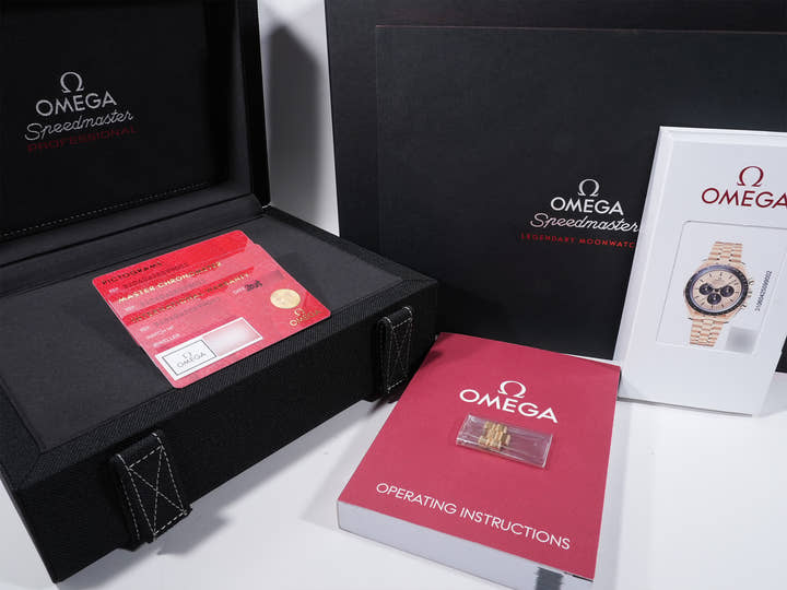 オメガ スピードマスター ムーンウォッチ プロフェッショナル Ref.310.60.42.50.99.002 MOONSHINE GOLD シャンパン文字盤 極美品 rdp52hyg