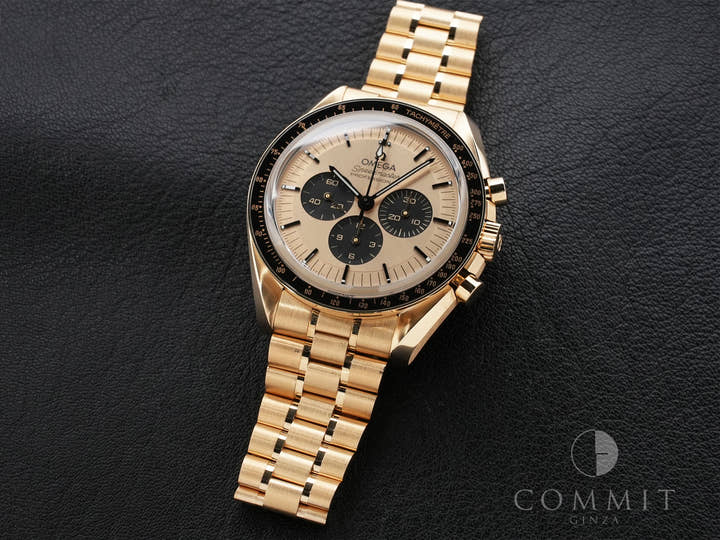 オメガ スピードマスター ムーンウォッチ プロフェッショナル Ref.310.60.42.50.99.002 MOONSHINE GOLD シャンパン文字盤 極美品 rdp52hyg
