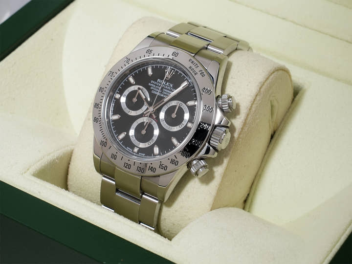ロレックス デイトナ Ref.116520 ステンレススチール ブラック文字盤 中古 qibmz753