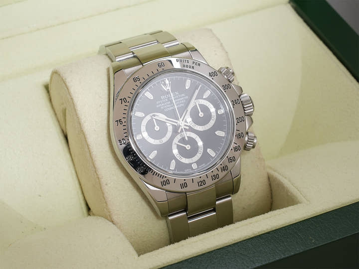 ロレックス デイトナ Ref.116520 ステンレススチール ブラック文字盤 中古 qibmz753