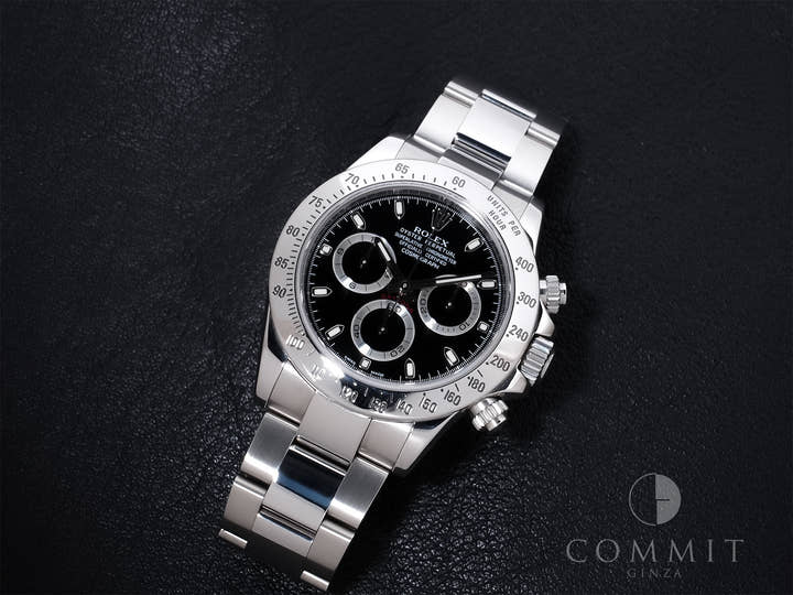 ロレックス デイトナ Ref.116520 ステンレススチール ブラック文字盤 中古 qibmz753