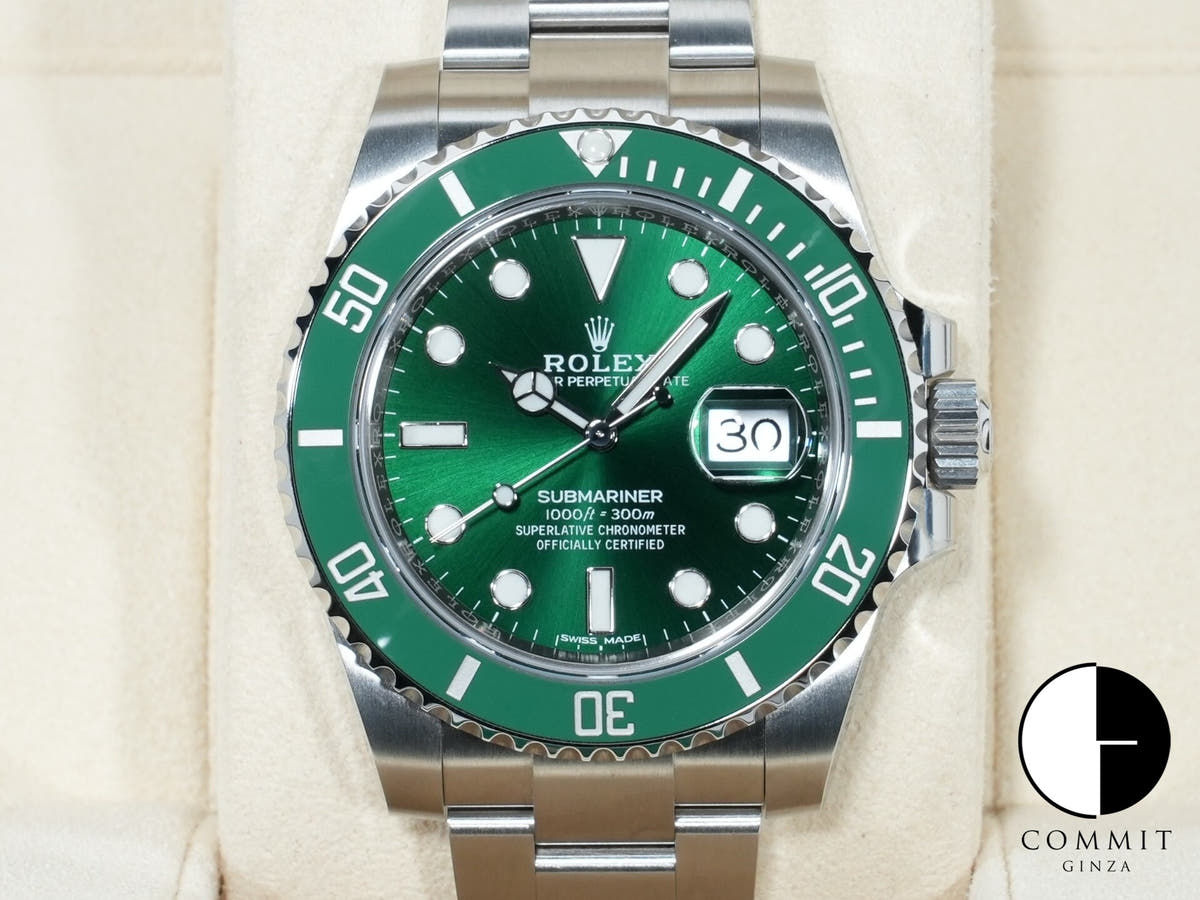 ロレックス サブマリーナー デイト Ref.116610LV ステンレススチール グリーン文字盤