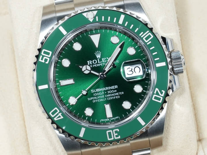 ロレックス サブマリーナー デイト Ref.116610LV ステンレススチール グリーン文字盤