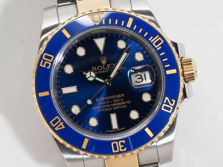 ロレックス サブマリーナー デイト Ref.116613LB ステンレススチール/イエローゴールド ブルー文字盤