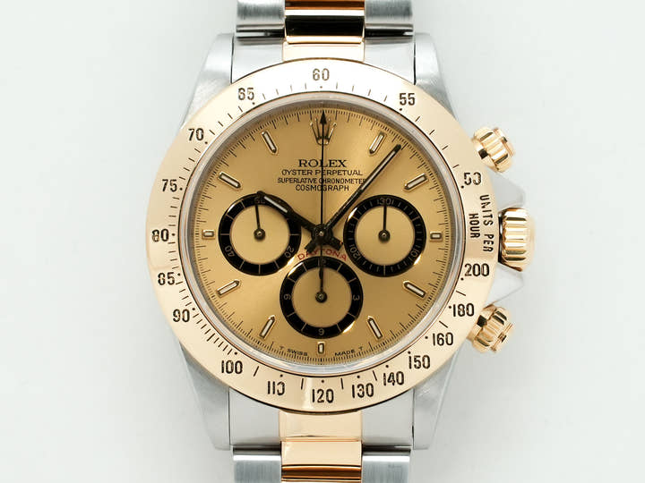 ロレックス デイトナ エルプリメロ Ref.16523 ステンレススチール/イエローゴールド シャンパン文字盤 中古 kyqhukkb
