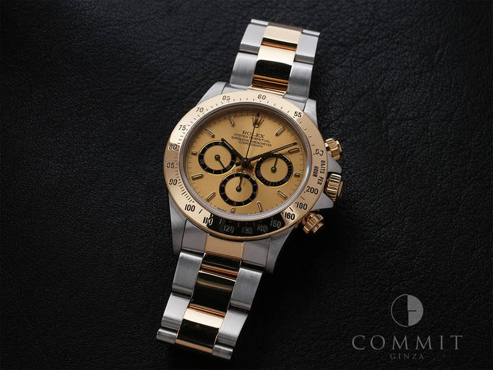 ロレックス デイトナ エルプリメロ Ref.16523 ステンレススチール/イエローゴールド シャンパン文字盤 中古 kyqhukkb
