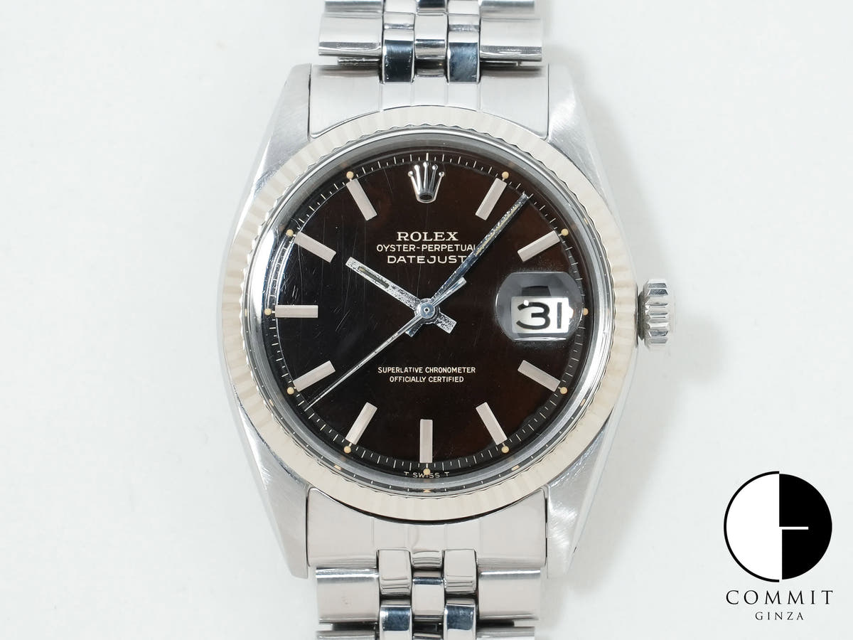 ロレックス デイトジャスト Ref.1601 ステンレススチール/ホワイトゴールド ブラウンミラー文字盤 ジュビリーブレスレット