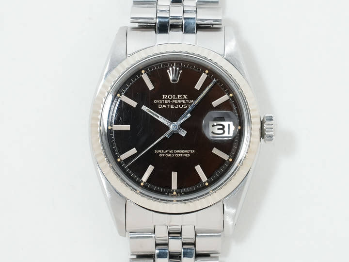 ロレックス デイトジャスト Ref.1601 ステンレススチール/ホワイトゴールド ブラウンミラー文字盤 ジュビリーブレスレット