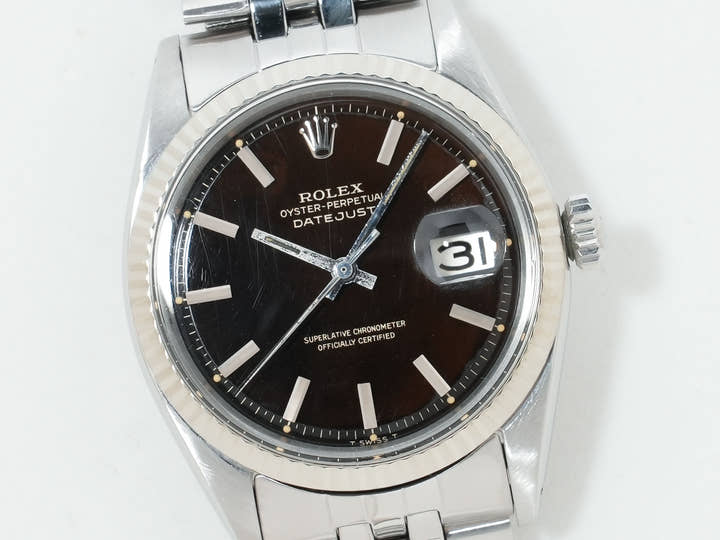 ロレックス デイトジャスト Ref.1601 ステンレススチール/ホワイトゴールド ブラウンミラー文字盤 ジュビリーブレスレット