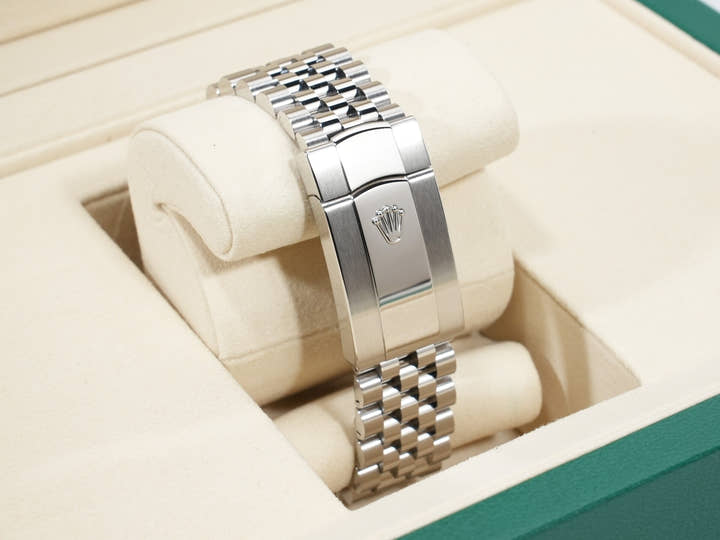 ロレックス デイトジャスト36 Ref.126234 ステンレススチール/ホワイトゴールド ダイヤモンド入りピンク文字盤 ジュビリーブレスレット