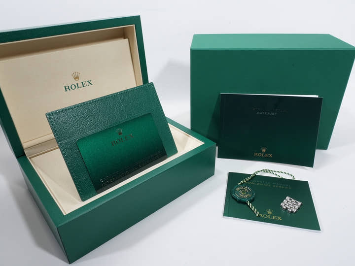 ロレックス デイトジャスト36 Ref.126234 ステンレススチール/ホワイトゴールド ダイヤモンド入りピンク文字盤 ジュビリーブレスレット