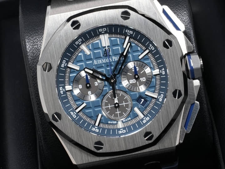 Audemars Piguet Royal Oak Offshore Chronograph Ref. 26480TI.OO.A027CA.01 Titanium Blue Dial