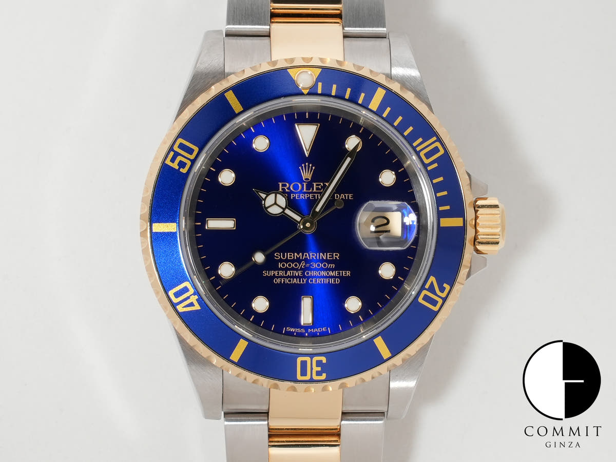 ロレックス サブマリーナー デイト Ref.16613 ステンレススチール/イエローゴールド ブルー文字盤