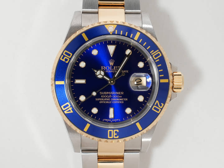 ロレックス サブマリーナー デイト Ref.16613 ステンレススチール/イエローゴールド ブルー文字盤