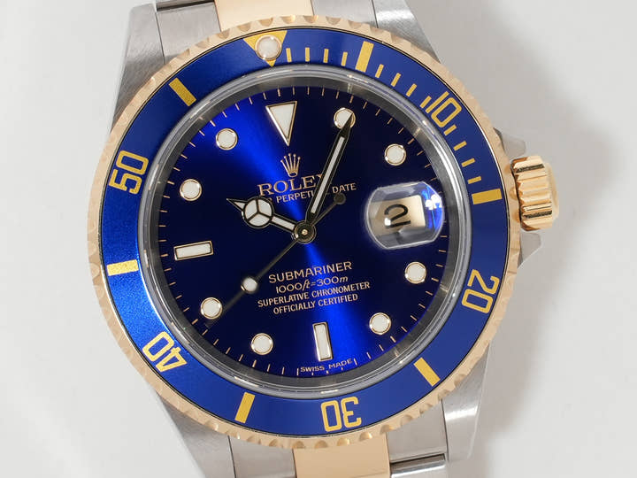ロレックス サブマリーナー デイト Ref.16613 ステンレススチール/イエローゴールド ブルー文字盤