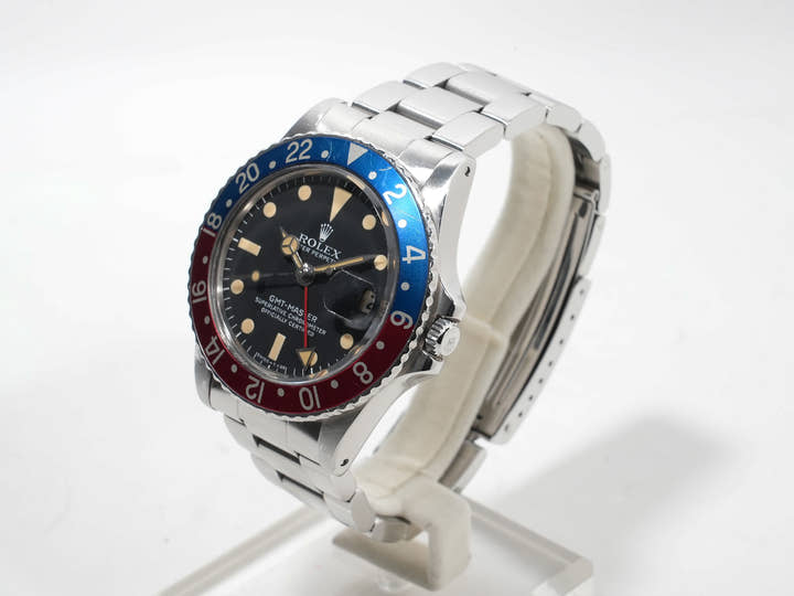 ロレックス GMTマスター Ref.1675 ステンレススチール ブラック文字盤 オイスターブレスレット 中古 9q3cw7qs