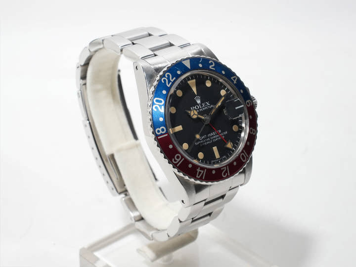 ロレックス GMTマスター Ref.1675 ステンレススチール ブラック文字盤 オイスターブレスレット 中古 9q3cw7qs